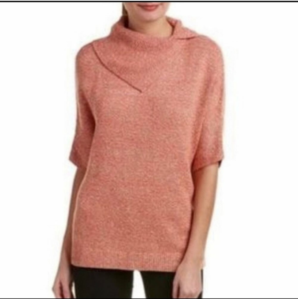 Cabi Oversized Foldover Pullover Sweater Orange |… - image 5